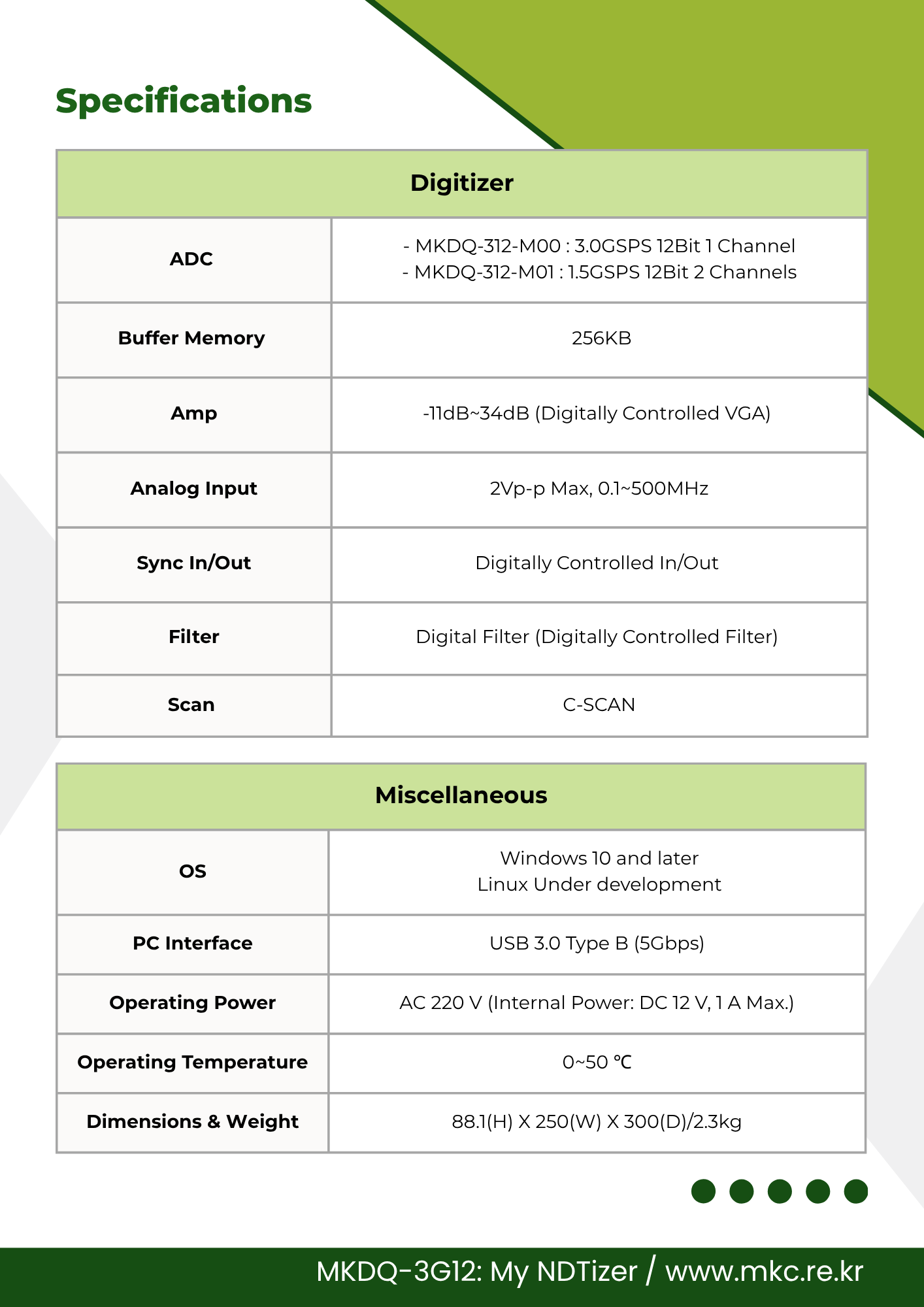 3GSPS 12Bit Digitizer Catalog 3